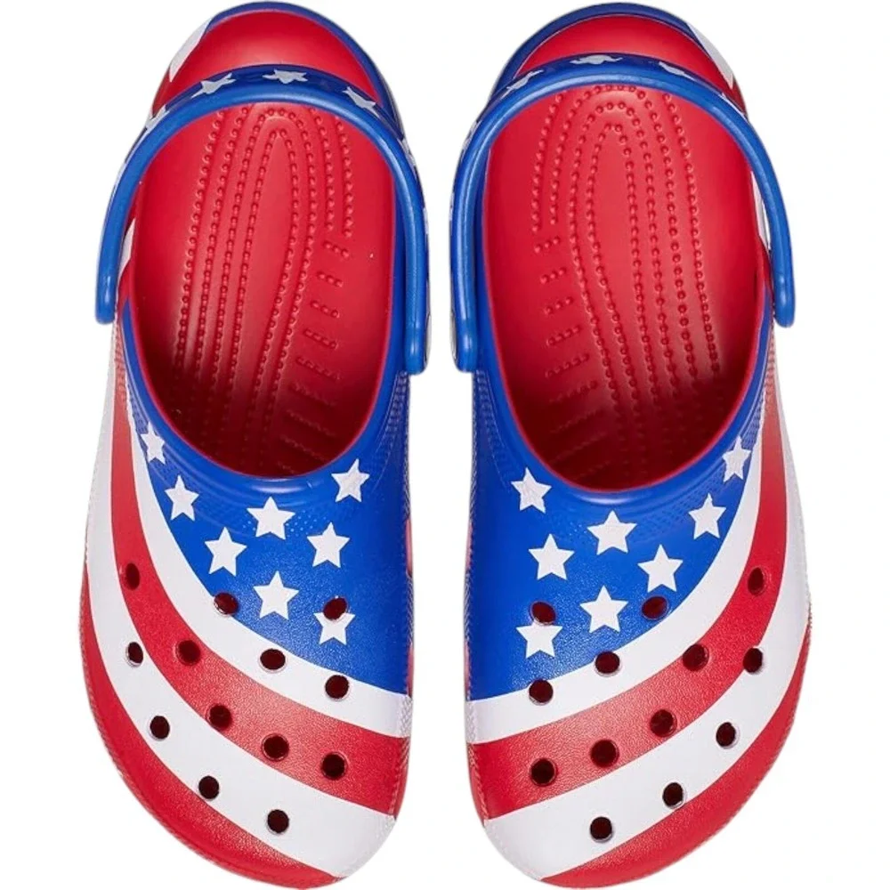 Crocs Unisex Classic USA American Flag Clog Adult Men's Size 9 / Women's 11